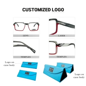 Handmade Square Acetate Optical Eyeglass Frames Unisex