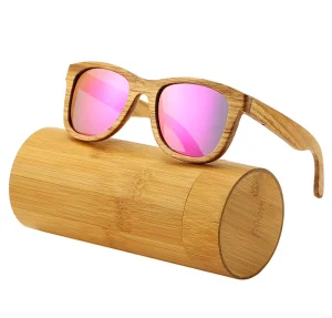 Handmade Wooden Polarized Sunglasses with Wooden Bamboo Case