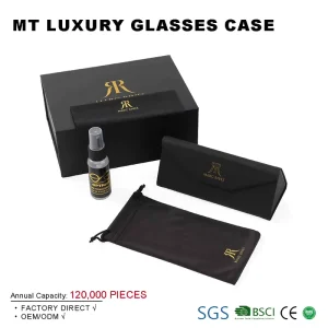 Hard Rectangle Paper Sunglasses Case Gift Box Set with Custom Logo Printing