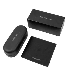 Hard Shell Premium Sunglasses Case Glasses Paper Box Custom Logo Lens Cleaning Cloth Eyewear Packaging Set