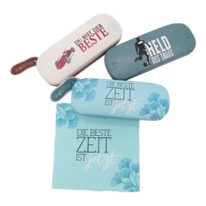 Hard Thin Sunglass Cases with Custom Logo Glasses Accessories Eyeglass Cleaning Cloth Packaging Boxes