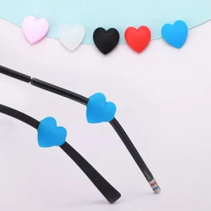 Heart shaped Silicone Glasses End Holder Eyewear Accessories Soft Cute Children Love Eyeglass Non slip Ear Hook
