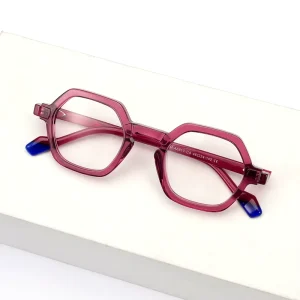 Hexagon Acetate Optical Eyeglass Frames Myopia Spectacle Frames