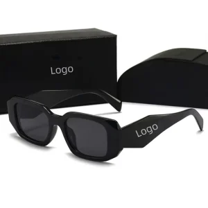 Hexagon Square Plastic Sunglasses for Women Custom Logo