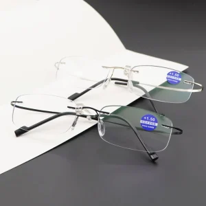 High-Definition Bifocal Reading Glasses Anti-Blue Light Glasses for Middle-Aged and Elderly