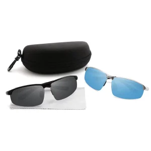 High End Men Uv400 Polarized Sun Glasses Night Vision Aluminum Magnesium Sunglasses