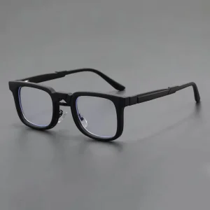 High End Optical Frames for Women Anti Blue Light Glasses Metal Hinges Spring Temples Square Full Rim Eyeglasses Frames for Men