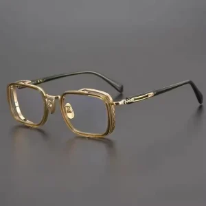 High End Titanium Metal Reading Glasses Frame Quality Optical Glasses for Men Women Classic Style Diamond Face Shape Match