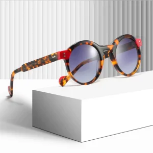 High Fashion Acetate Sun Glasses Round Frame UV400 Lens Custom logo Sun Glasses Polarized Shades Unisex Sunglasses