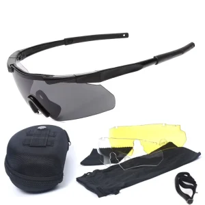 High Quality 2.0mm Lens Tactical Sports Goggles Outdoor CS & Shooting Explosion Proof Impact Resistant Eyewear Set