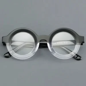 High Quality Acetate Glasses Frame Vintage Optical Spectacles Frames Round Myopia Glass Prescription Eyeglass 0 +50 -50 to +6.00
