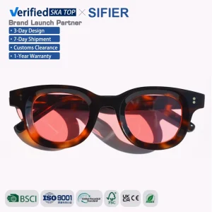 High Quality Acetate Round Sunglasses Luxury Fashion Retro Men Sun Glasses Women Acetate Polarized Sunglasses