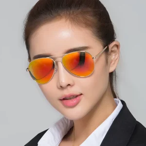 High Quality Aviation Style Metal Frame Spring Hinges UV protection Women Mens Polarized Sunglasses