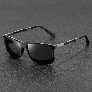 High Quality Black TAC Men’s Sunglasses Fashion Frame with Polarized Lenses Sports Driving Cycling Eyewear