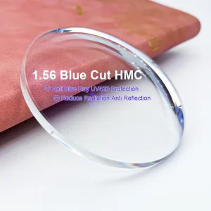 High Quality Blue Cut Eyeglasses Lenses 1.56 Single Vision Anti Blue Ray UV 420 Optical Lenses with HMC SHMC Coating