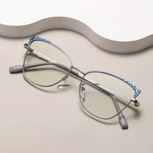 High Quality Custom Cat EyeSpring Hinge Flexible Eyeglasses Frames Optical Glasses with Classic PC Material