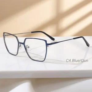 High Quality Customized Logo Square Eye Glasses Designer High End Blue Light Blocking Optical Eyeglasses Frames