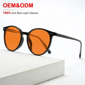High Quality Factory Price TR90 Material Unisex Round Frame Blue Light Blocker Glasses Fashion Anti Blue Light Eyewear