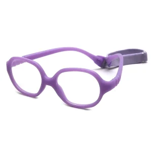 High Quality Girls Boys Fashion square Optical Flexible Children Eyeglasses Frames with Strap Rubber Kids Eyewear Optical Frames