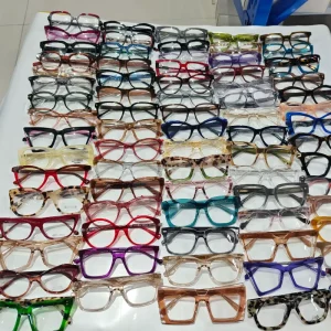 High Quality Handmade Acetate Eyewear Frame Custom Logo Women Men Fashion Optical Glasses Large Spectacle Eyeglasses Frame Mixed