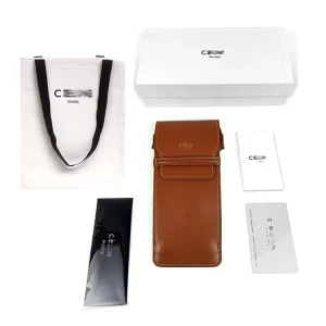 High Quality Leather Sunglasses Case Box Custom Logo Branded Sport Sunglasses Case Bags Cleaning Cloth Eyeglasses Box Set