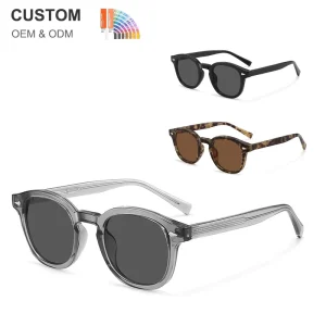 High Quality Men’s Sunglasses Uv400 Protection TR90 Round Vintage Women Sunglasses Customs Shades Polarized Sunglasses logo