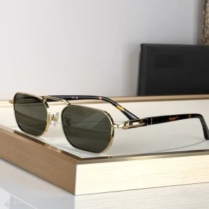 High Quality Men’s Women’s Sunglasses Rectangular UV400 Anti reflective Gold Titanium Fashionable Designer Trendy Personalized