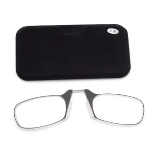 High Quality New Colors Unisex Thin Portable Mini Nose Clip Reading Glasses Without Nose Pads