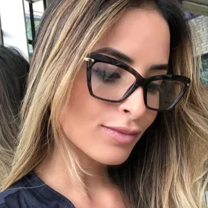 High Quality Oversized Cat Eye Women Metal Optical Frames Eyeglasses