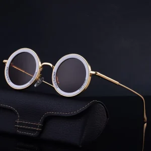 High Quality PC Sunglasses Luxury Small Round Custom Logo UV400 Women Men Sun Glasses Designer Eyewear for Outfits Gafas De Sol