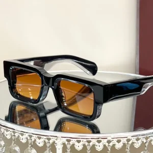 High Quality Polarized Acetate Sunglasses Mens Women Custom Logo Thick Square Frames Rectangle TAC Sun Glasses