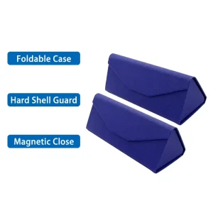 High Quality Portable Popular Foldable Glasses Storage Box Luxury PU Leather Sunglasses Packing Box