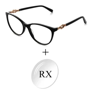 High Quality Prescription Frames Plank Metal Elegant Optical Eyeglasses with Designed Temple