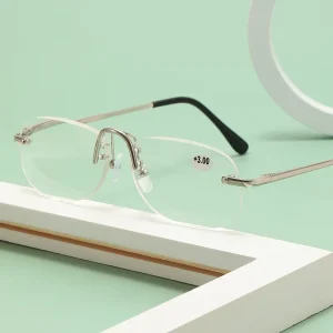 High Quality Rimless Reading Glasses for Men and Women, Presbyopia Glasses