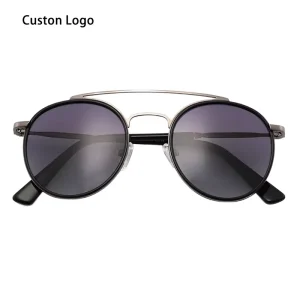 High Quality Round Frame Designer Shades Sunglasses Brands Retro Metal Luxury Eyewear Women Men Polarized Sunglasses