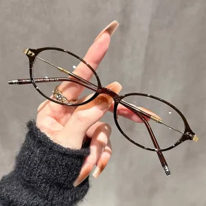 High Quality Solid Lightweight Anti Blue Light Glasses Oval Frame TR90 Unisex All Face Shapes Optical Glasses