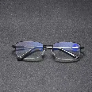 High Quality Stainless Steel Anti Blue Light Eyeglasses 3 Colors Full Design Metal Optical Glasses Frames for Reading Unisex