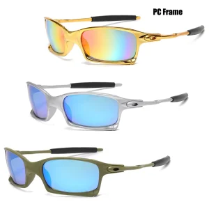High Quality Stylish PC X Square Sunglasses Multiple Frame Colors for Cycling and Outdoor Activities
