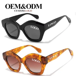 High Quality Sunglasses Luxury Mens Fashion Polarized Oversized Glasses Designer Cat Eye Sunglasses Women Logo