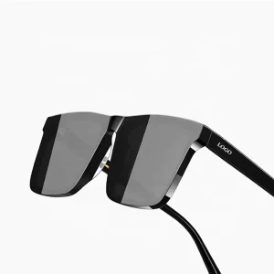 High Quality TR90 Square Sun Glasses for Men Polarized UV400 Protection Anti Reflective Black Shades Sunglasses