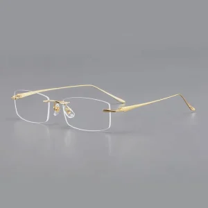High Quality Titanium Optical Frame Rimless Eyeglasses Unisex Glasses Frame Custom Prescription Glasses