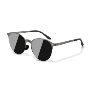 High Quality Unisex Sunglasses Women New Trend Sun protection Polarized Personalized Black Foldable Full Rim Round Anti Glare