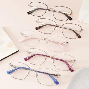High Quality Women’s Square Eyeglasses Spectacle Frames colored Full Frame Fashion Optical Myopia LE8889