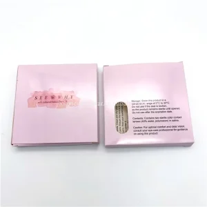 High Quality clear Printing Cosmetic Paper Box Empty Contact Eye Lenses Box