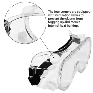 High-Visibility PVC PC Safety Goggles Anti-Fog Protective Work Glasses
