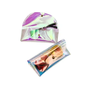 Holographic Transparent PVC Rainbow Sunglasses Case