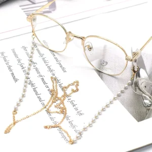 Hot Sales Fashion Mask Metal Eye Glasses Chain Fashion Pearl Eyewear Accessories Hold for Eyeglasses