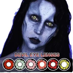 Hot Seller PSEYECHE Halloween Contact Lenses Crazy Sharingan Cosplay Soft Colored Contacts for Cosplay and Festivals
