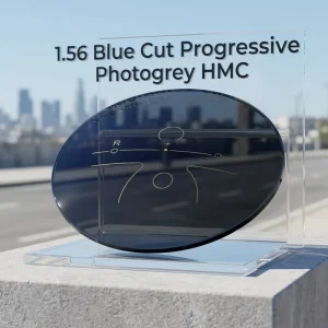 Hot Selling 1.56 Progressive Photochromic Anti blue Ray HMC Optical Lens