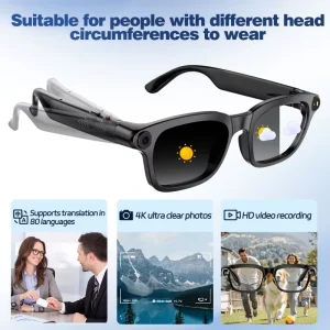 Hot Selling ChatGPT Powered Smart AI Glasses Real Time Translation Eyewear With Camera First Person View Video Recording